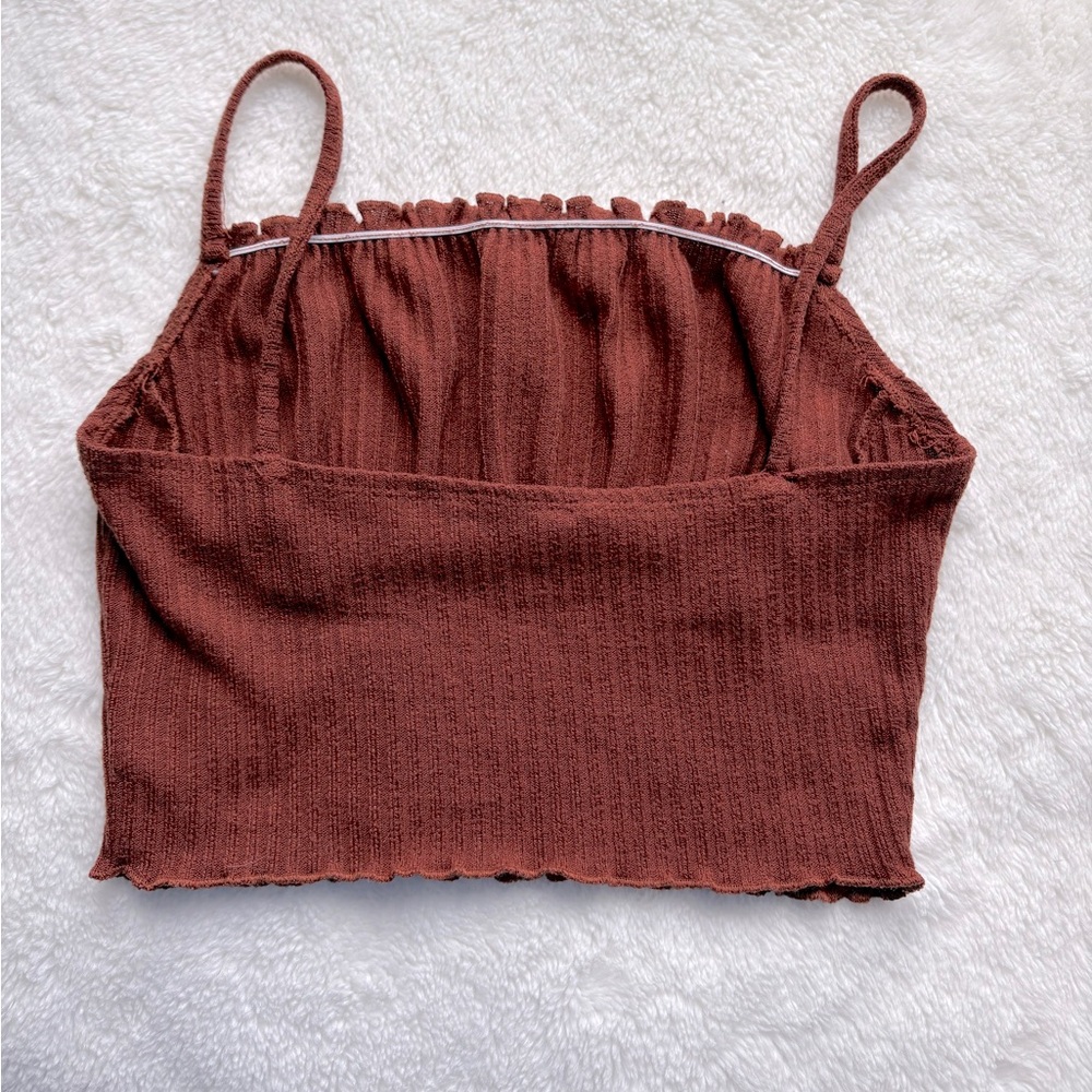 Rust Ribbed Camisole Top - Picture 3 of 5